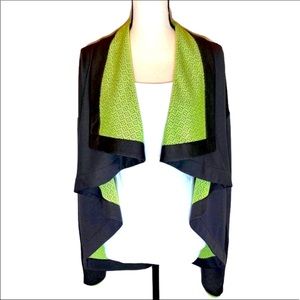 NWOT - XL Fabletics Gray/Green Waterfall Cardigan